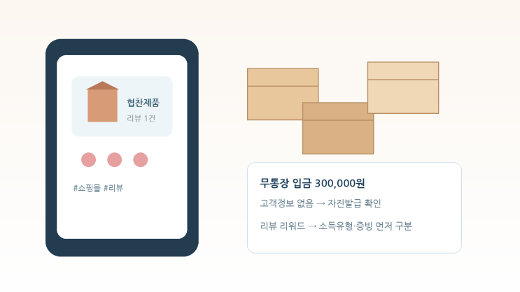 쇼핑몰 협찬·미확인 입금·리뷰 보상·단기알바의 세무처리