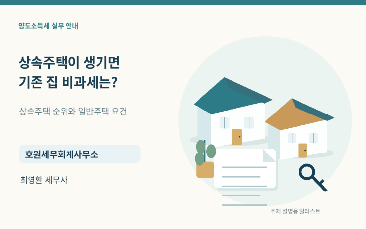 선순위·공동상속주택 판정과 일반주택 양도 시 1세대 1주택 적용
