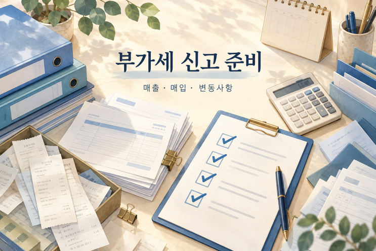 부가가치세 신고 전 매출·매입자료와 사업 변동사항 확인 기준