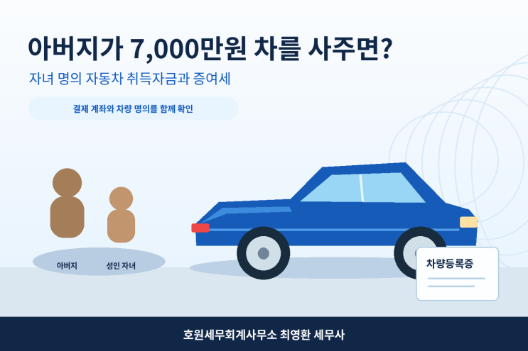 부모가 자동차를 사주고 자녀 명의로 등록하면 증여세가 나오나요?