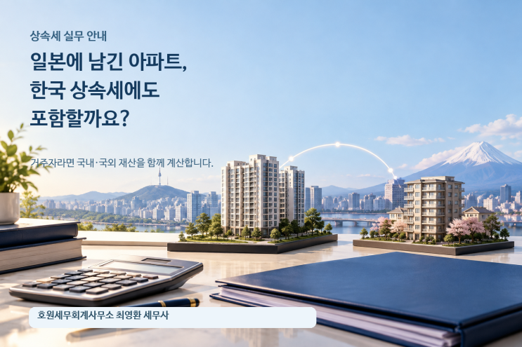 국내 거주자가 일본에 보유한 아파트의 한국 상속세 신고 기준