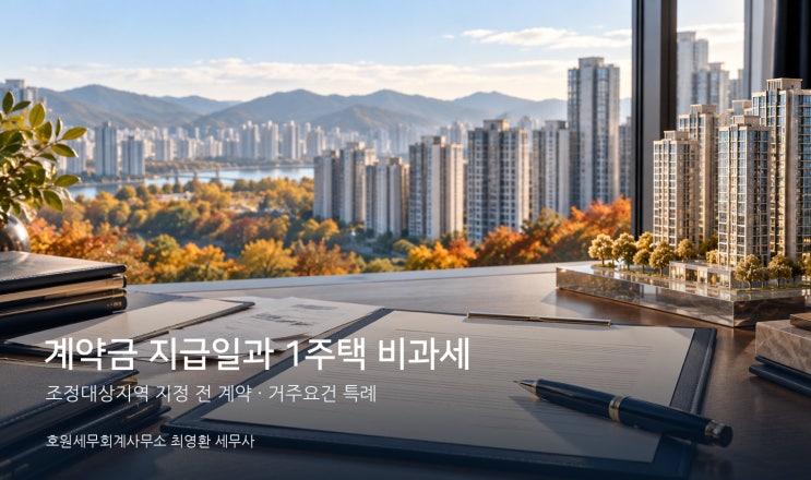 조정대상지역 지정 전 계약금 지급과 1세대 1주택 거주요건의 관계