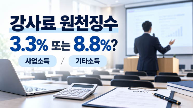 외부 강사료의 사업소득·기타소득 구분과 실제 지급액 계산